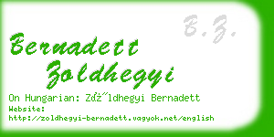 bernadett zoldhegyi business card